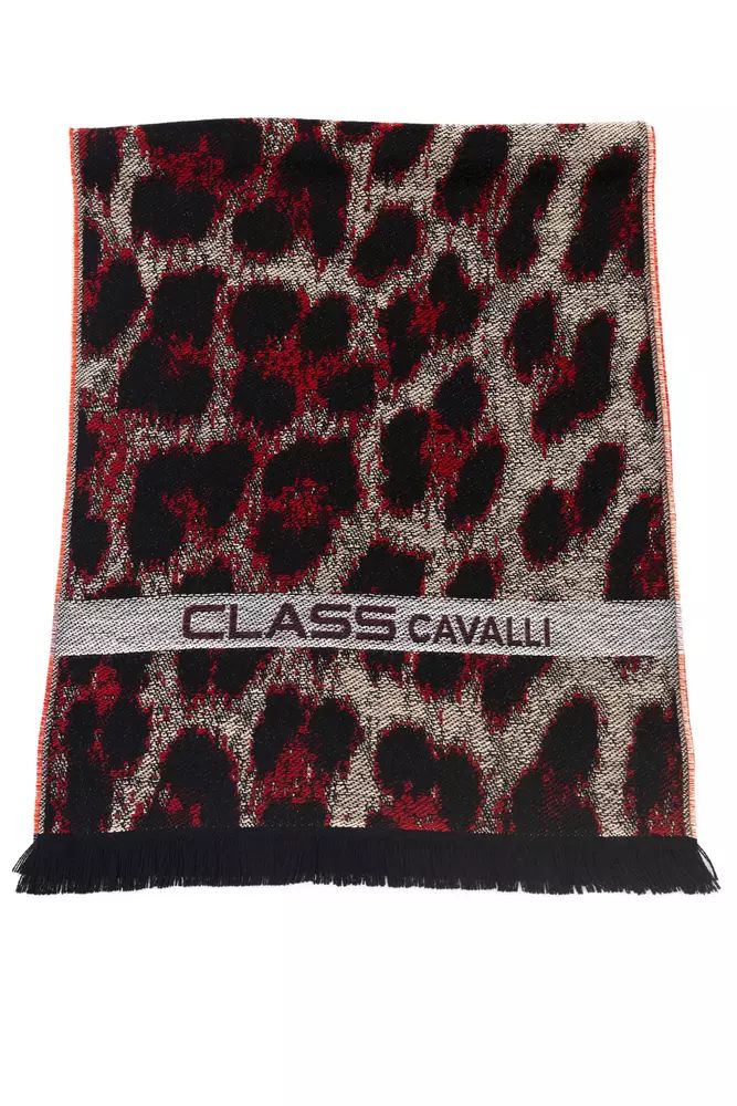 Cavalli Class Eleganter Herren Schal mit Animalier Logo