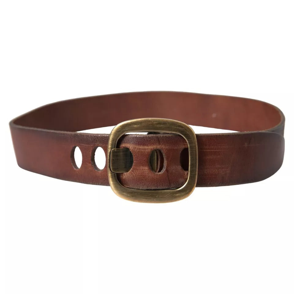 Dolce & Gabbana Leder Metall Schnalle Damen Gürtel