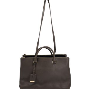 Jil Sander Umhängetasche aus grauem Leder 7766532194364