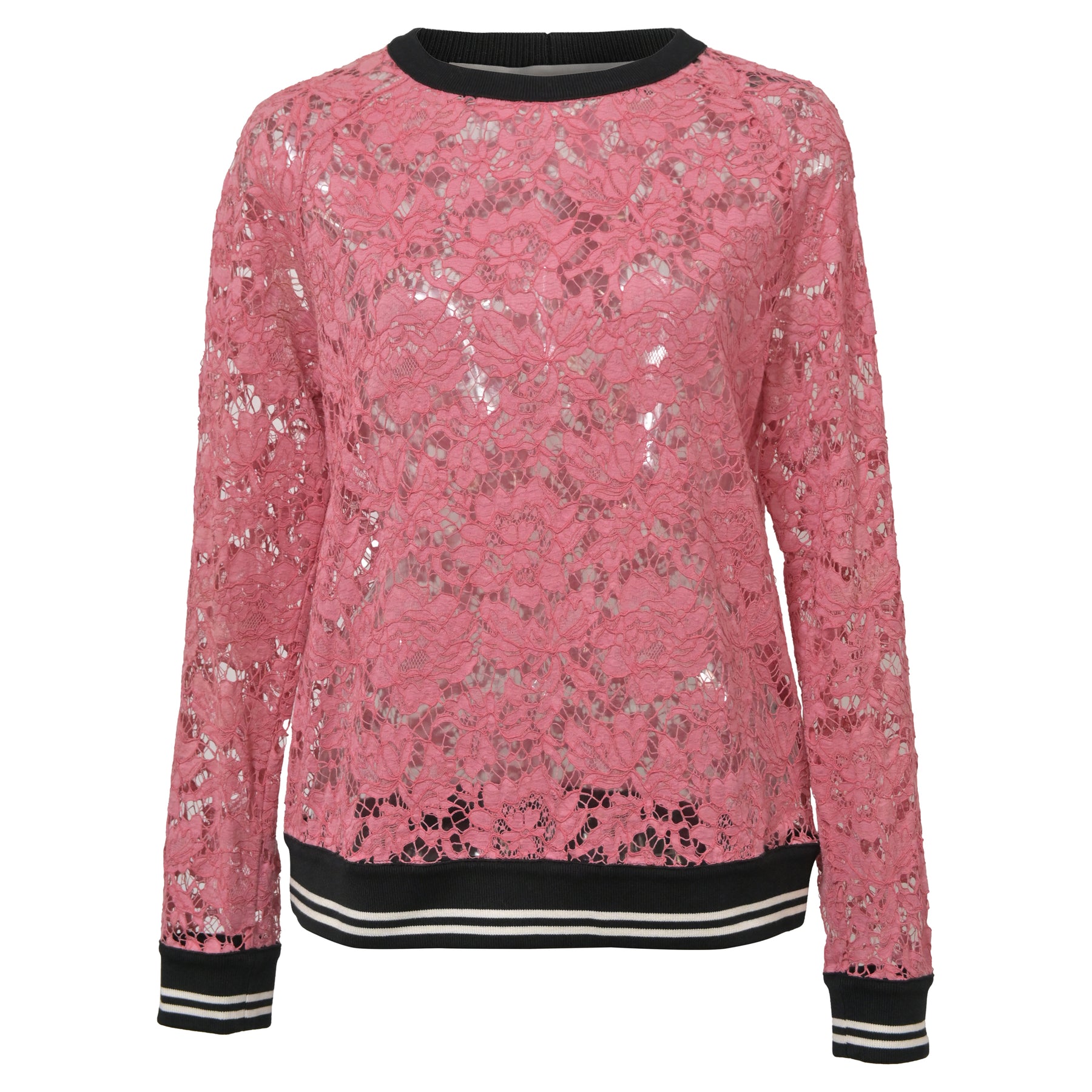 Valentino Sweatshirt mit Rundhalsausschnitt aus rosa Baumwolle
