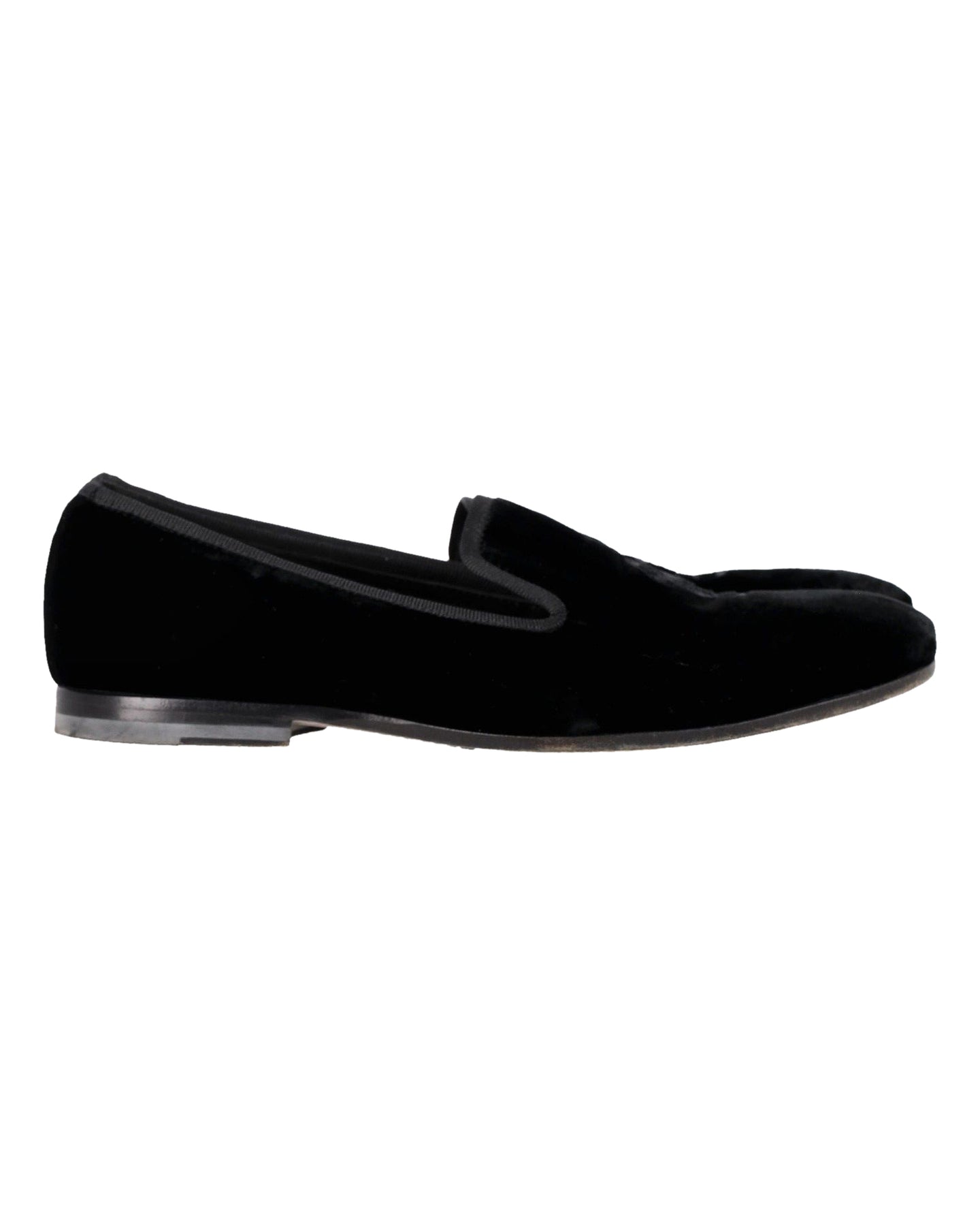 Alexander McQueen Skull Bestickte Slipper aus schwarzem Samt