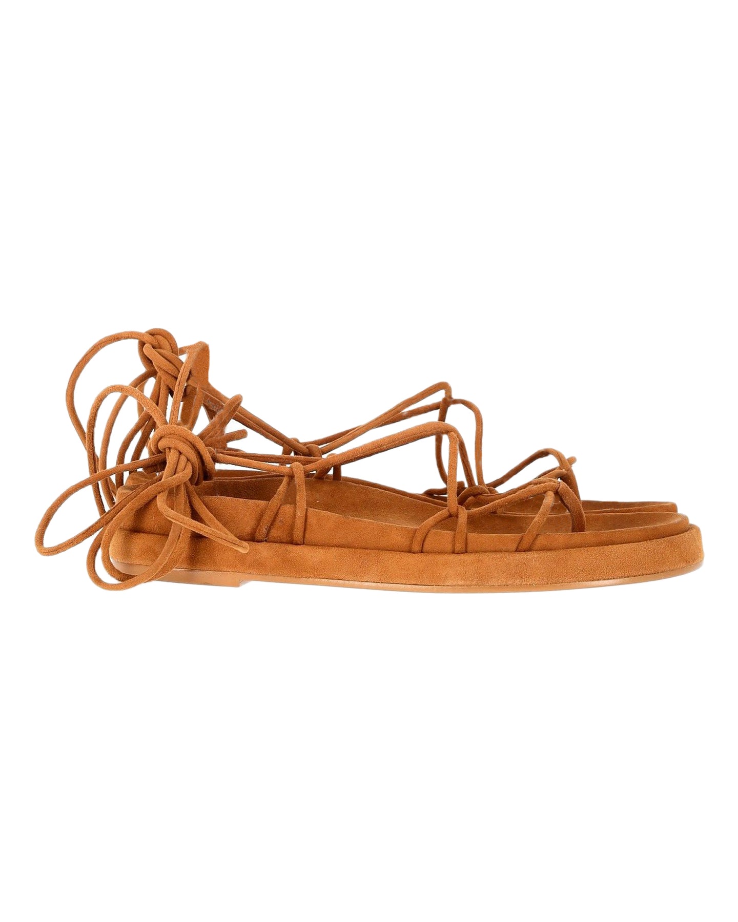 Porte & Paire Sandalen aus Wildleder in Braun