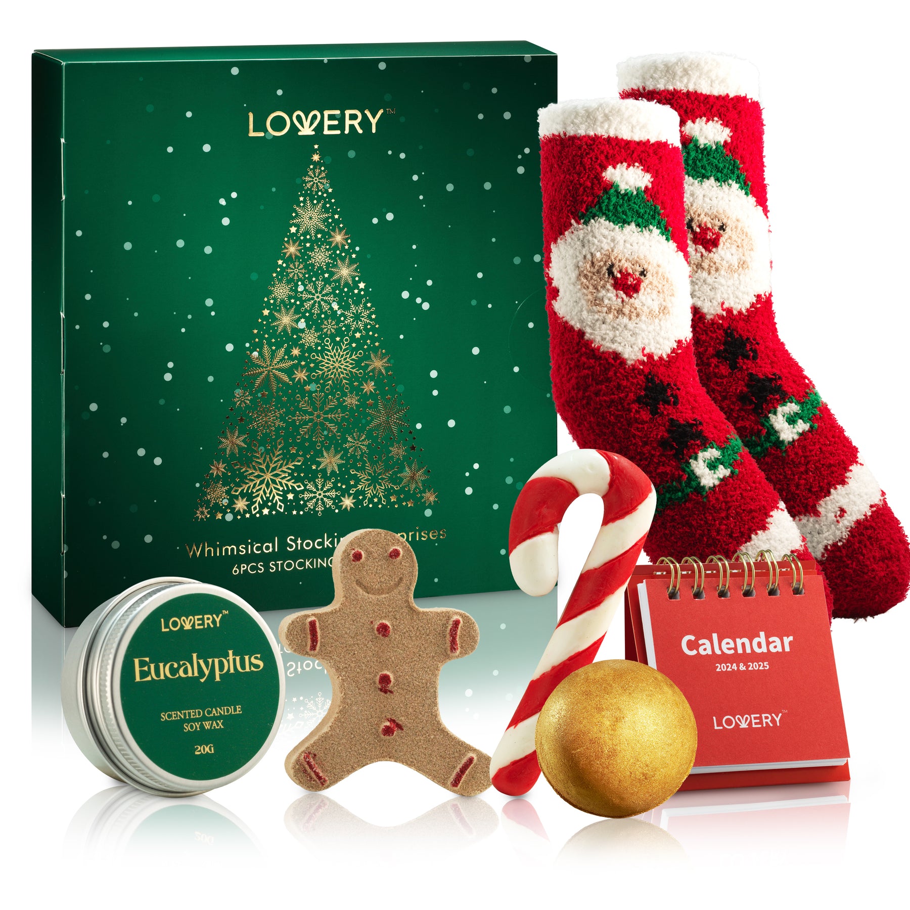 8-teilige Strumpf Stuffers, Weihnachtskalender Bad & Körper Geschenk-Set