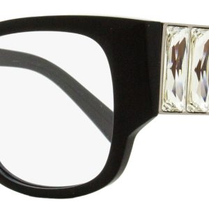 Swarovski Damen rechteckige Brille SK5473 001 glänzend schwarz 54mm