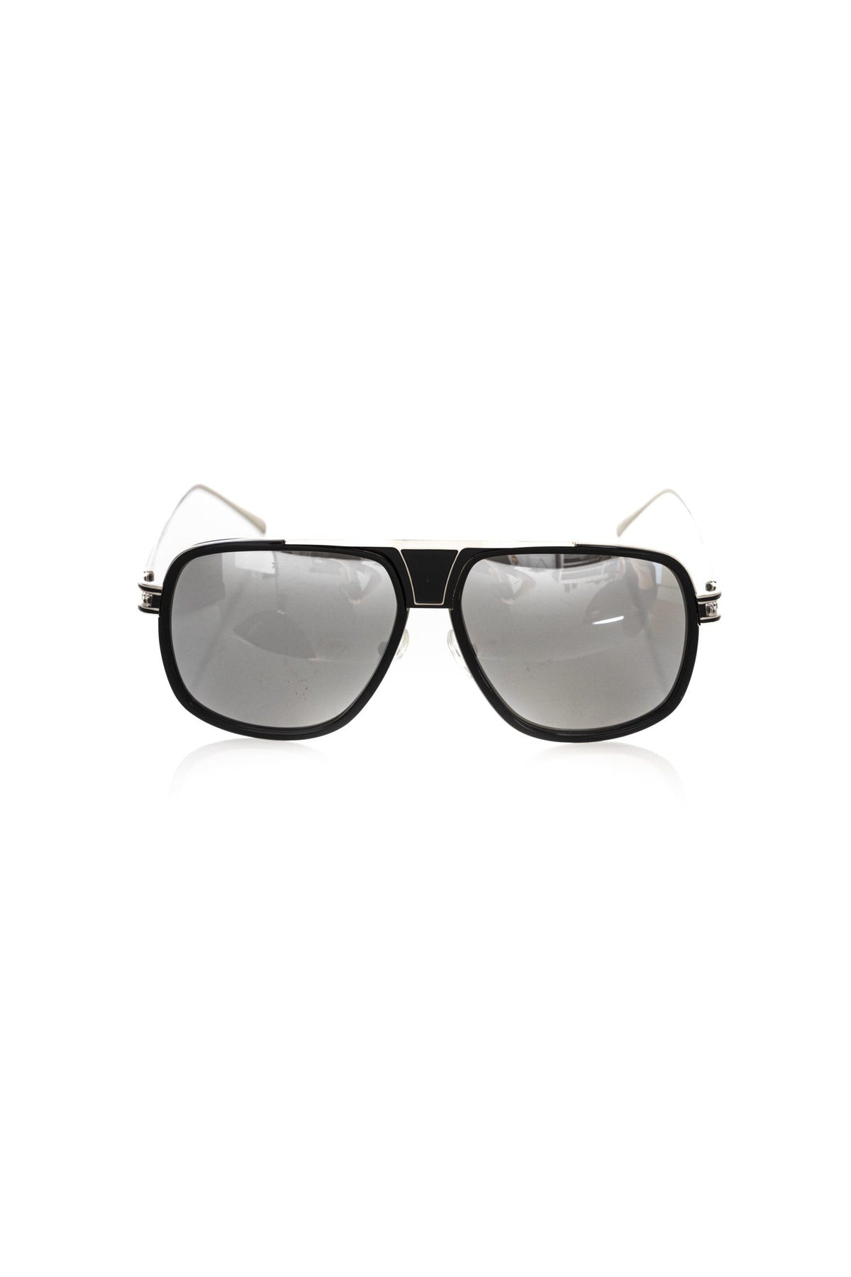 Frankie Morello Sleek Metallic Fibre Shield Sonnenbrille für Herren