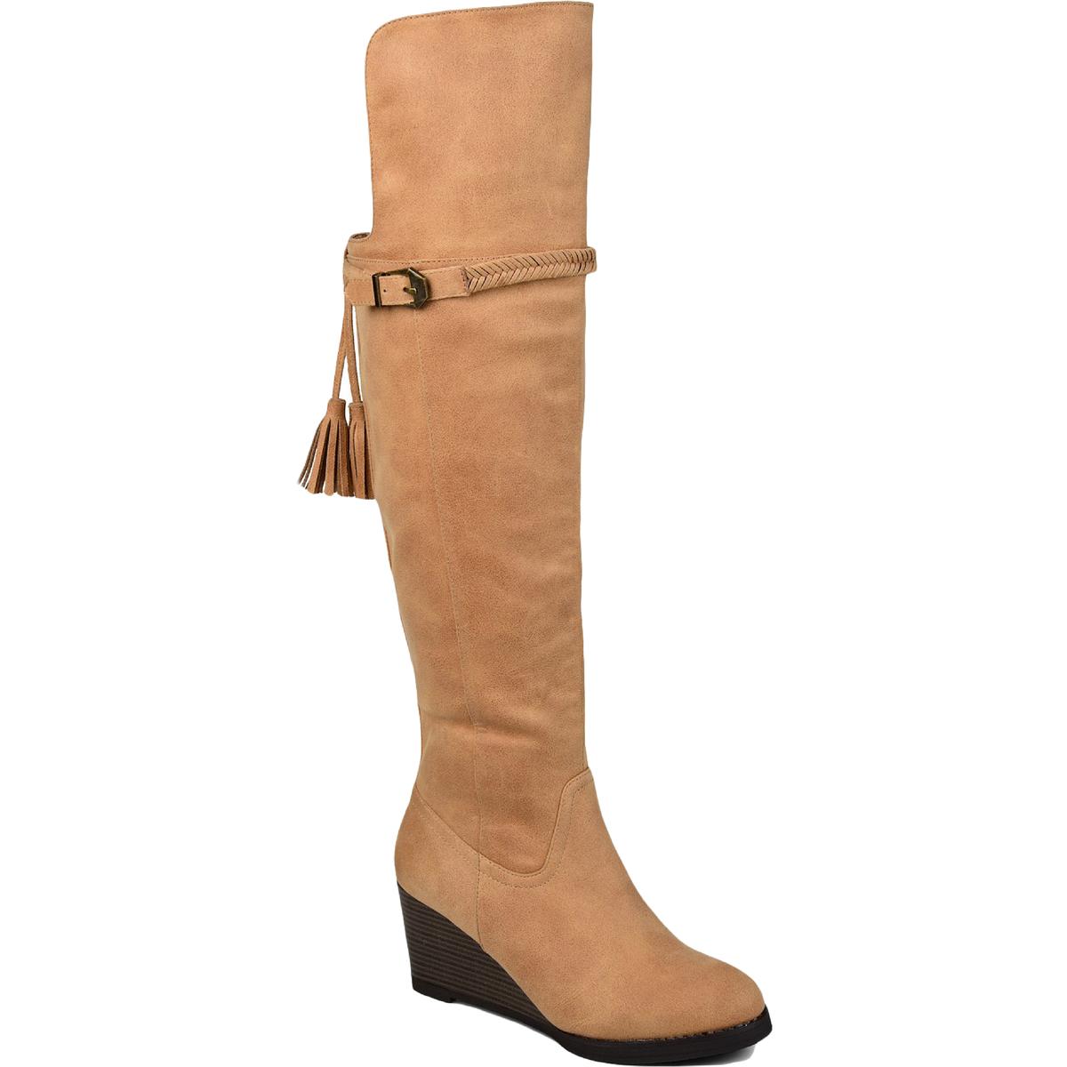 Extra Weite Kalbsleder Overknee Stiefel