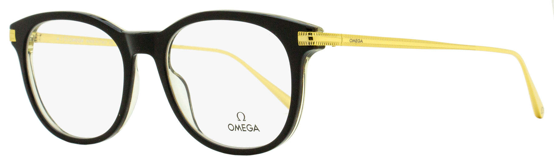 Omega Herren Pantos Brillen OM5013 005 Schwarz/Gold 53mm