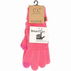 Damen Solid Cable Strick Handschuhe In Neu Süßigkeiten Rosa