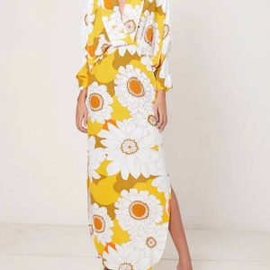 Plunge Kleid in Venen