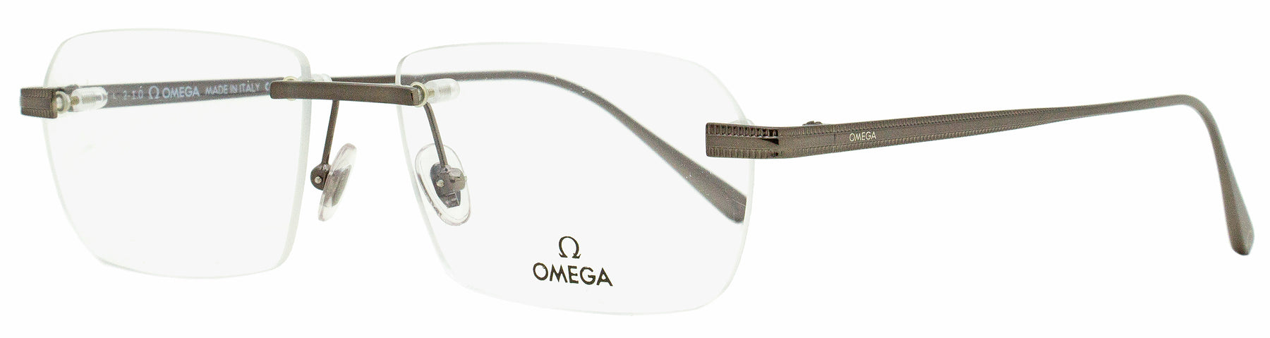 Omega Herren Brillen ohne Rand OM5015H 008 Gunmetal 56mm