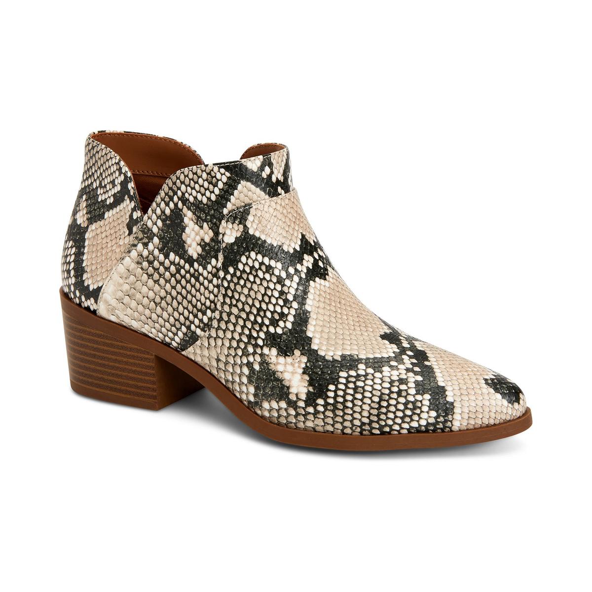 Vidyaa Kunstleder Block Absatz Stiefeletten