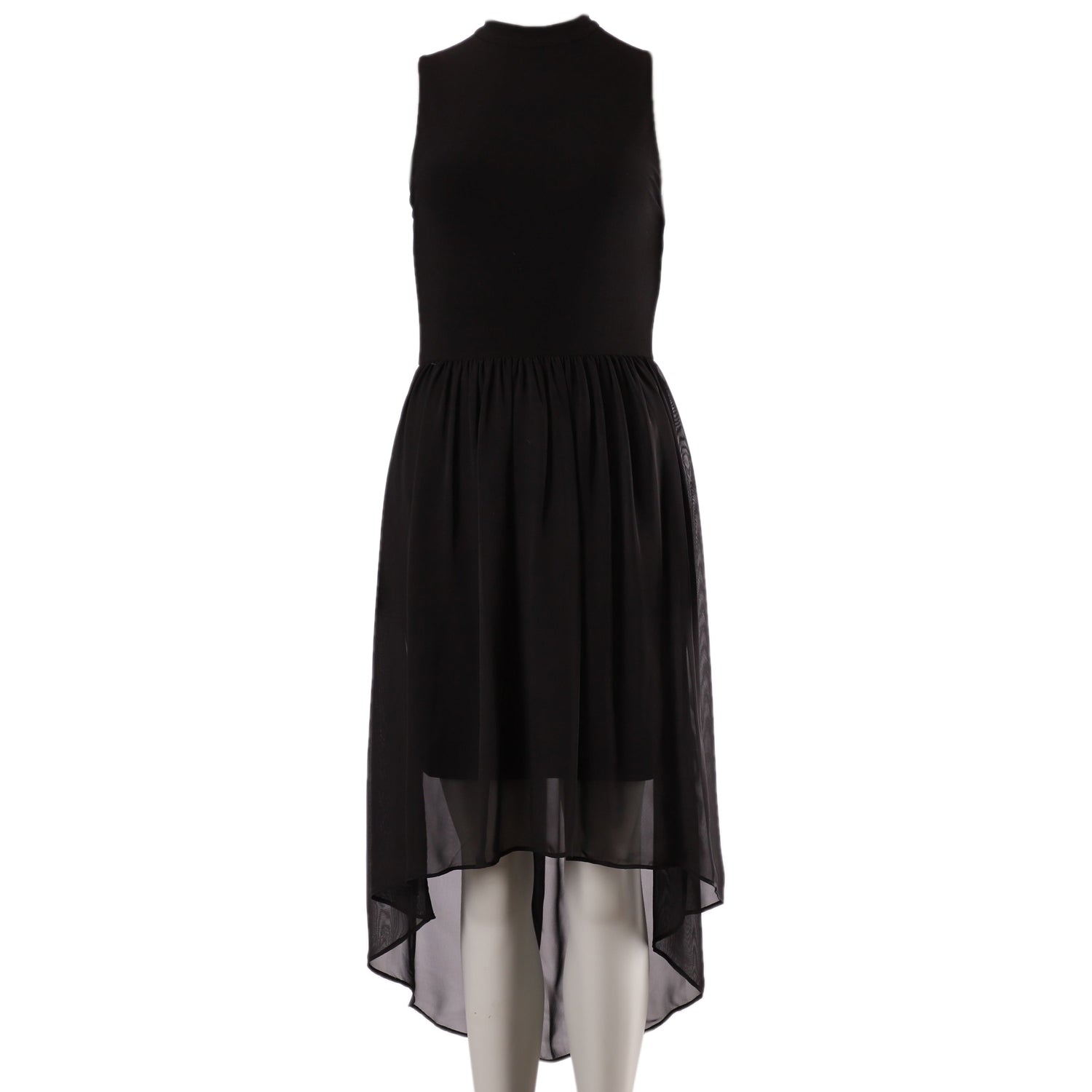 Alice & Olivia Asymmetrisches Midikleid aus schwarzem Polyester