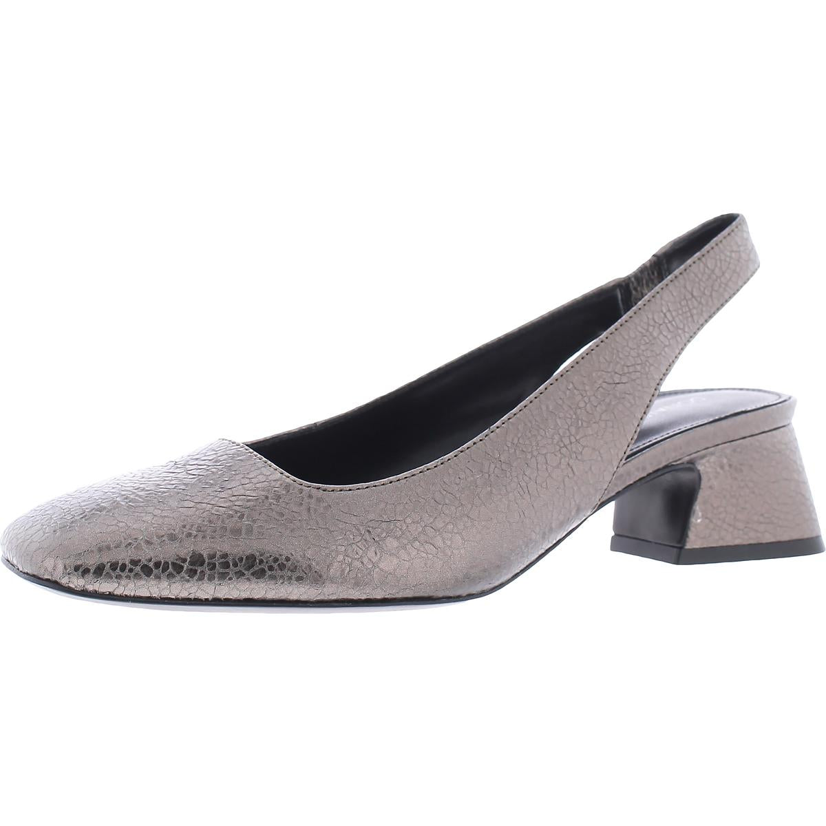Breea Metallic Slip auf Slingback Absatzschuhe