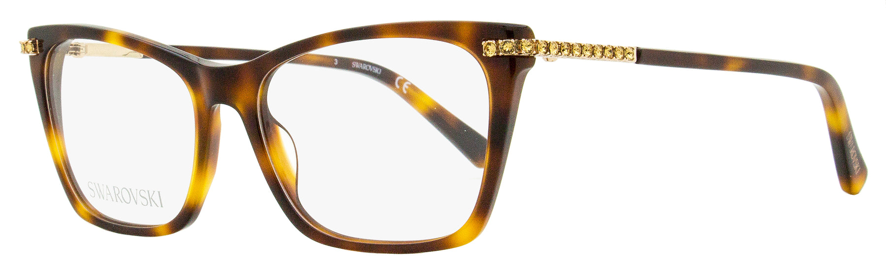 Swarovski Rechteckige Brillen für Damen SK5426 052 Havanna/Gold 54mm