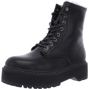 Bettyy Kunstpelz schnüren Plattform Stiefel