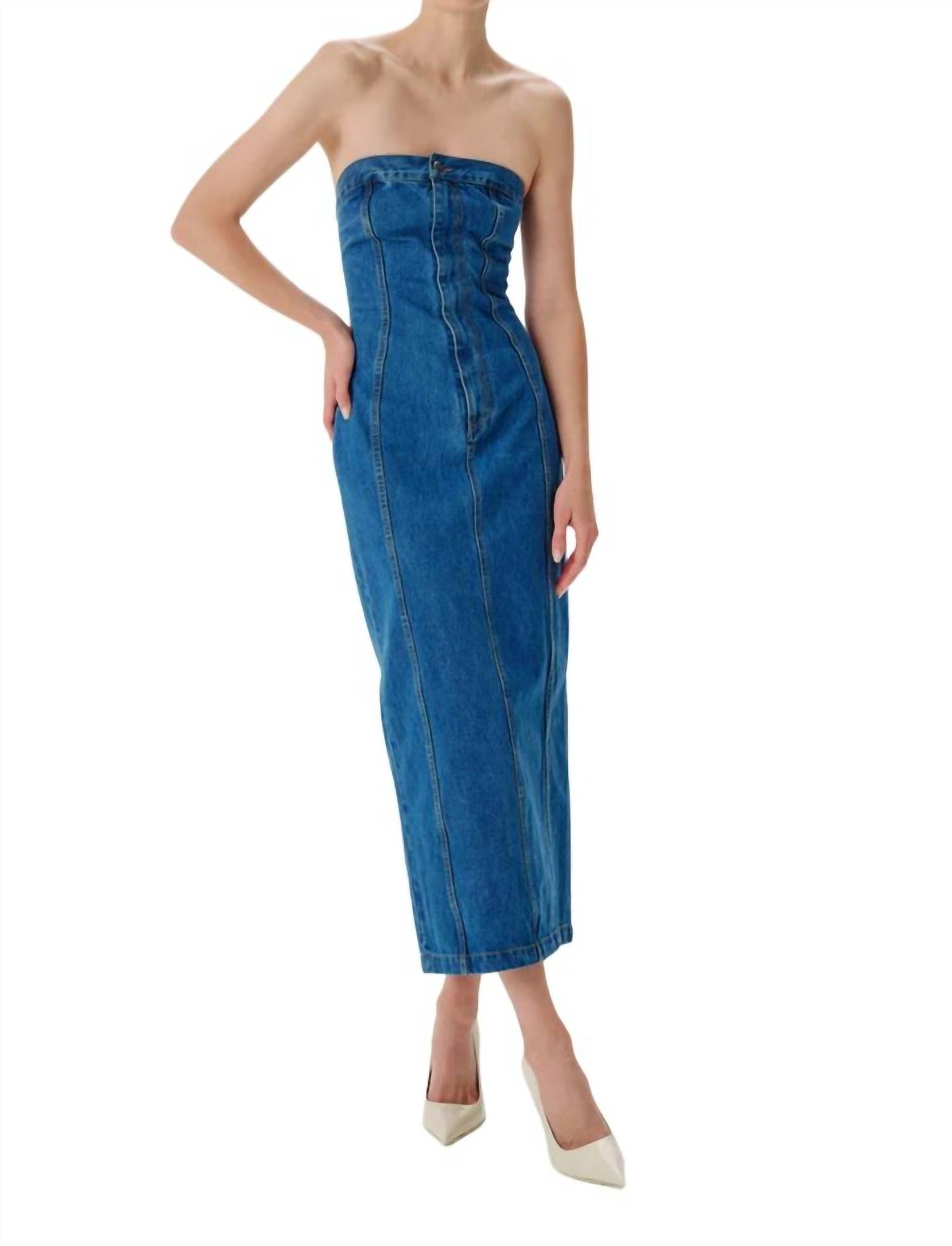 Leopol Kleid in Indigo Waschung