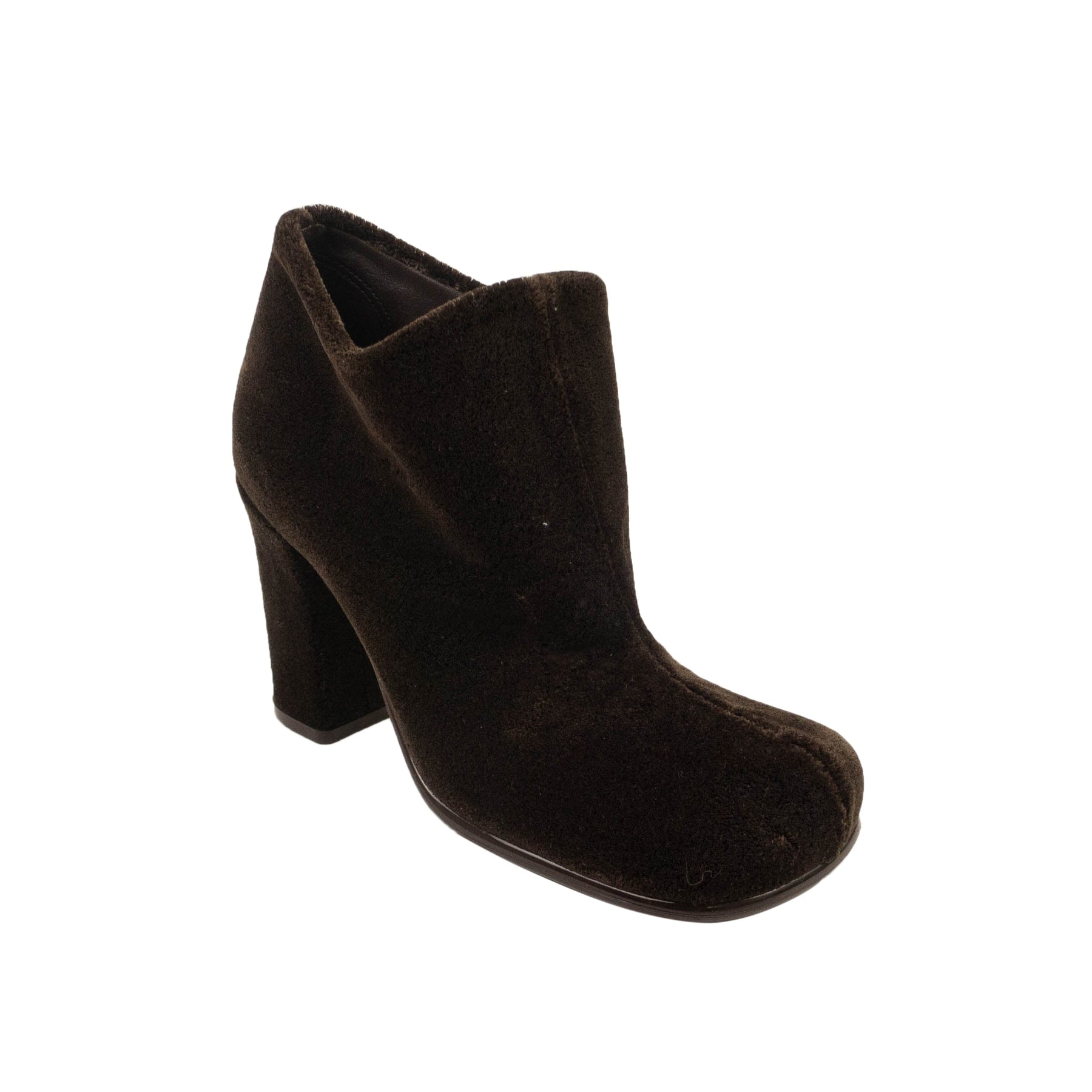 Bottega Veneta Storm quadratisch Toe Stiefeletten aus Wildleder – Braun