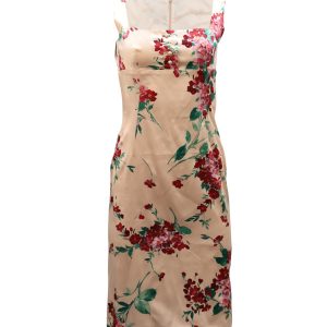 DressDolce & Gabbana Longuette Midikleid aus floraler Pint Seide 7766546022460