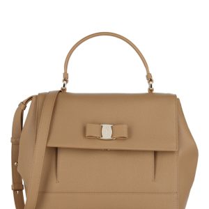 Vara Bow Schultertasche aus genarbtem Leder