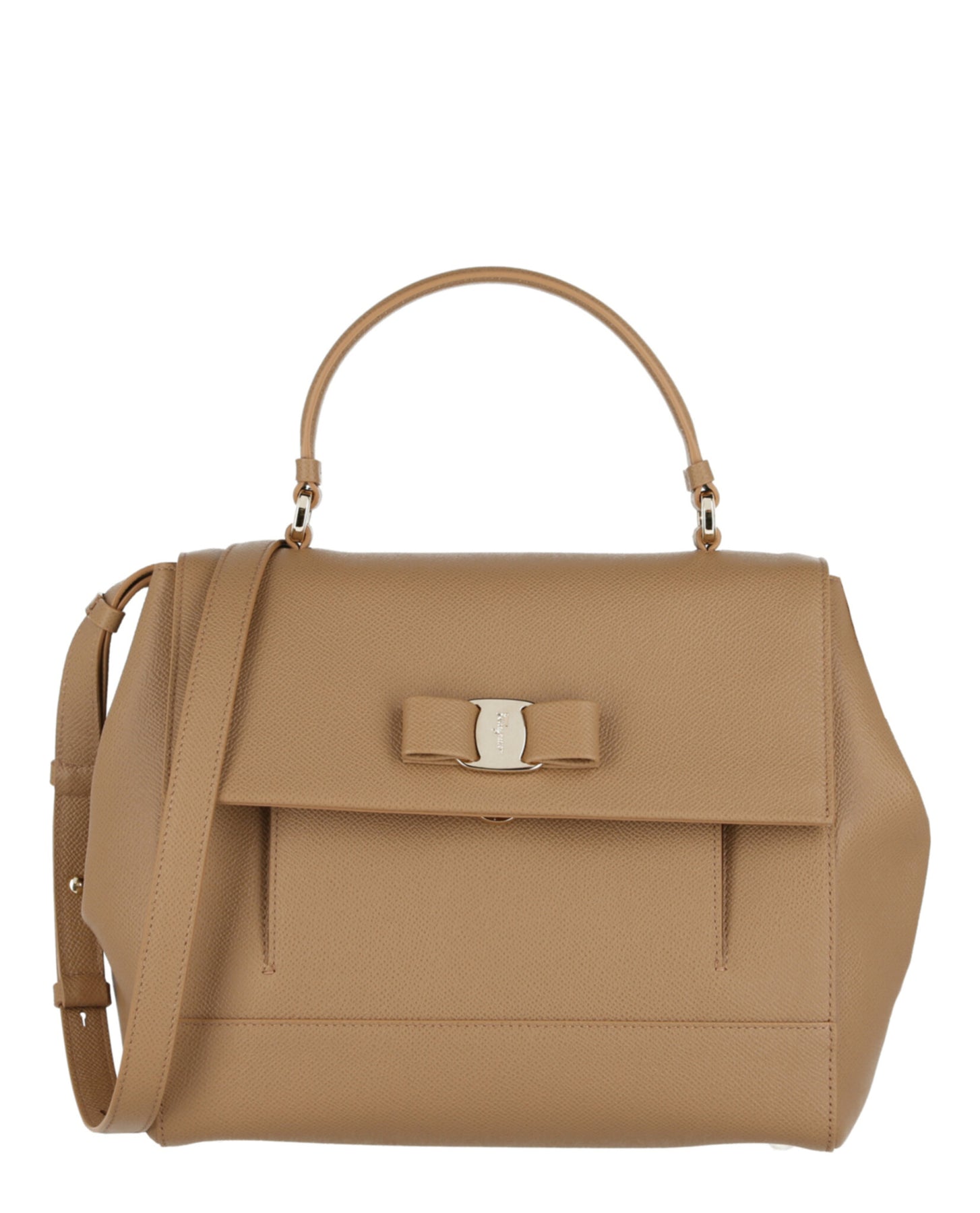 Vara Bow Schultertasche aus genarbtem Leder