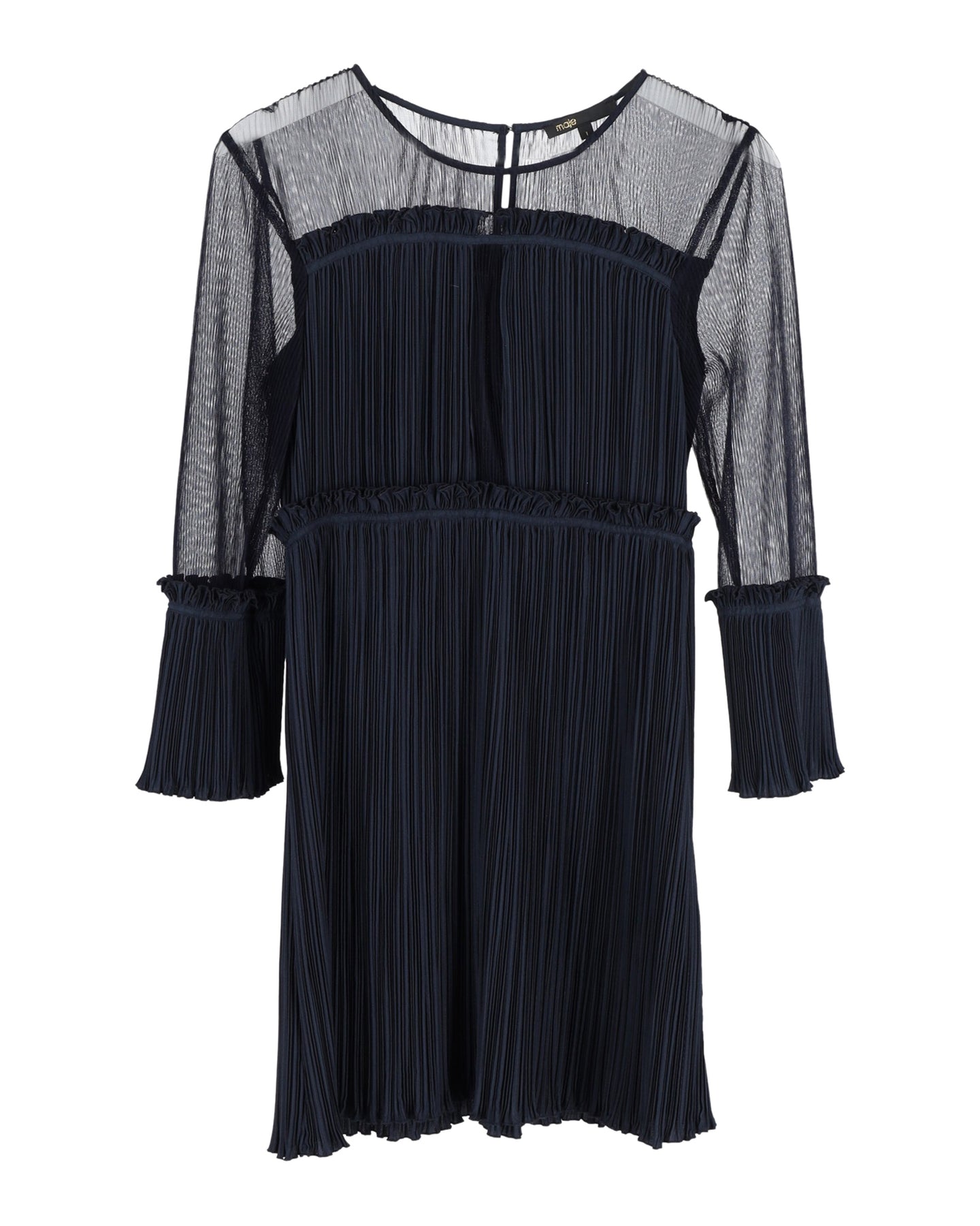 Maje Langes Kleid aus blauem Polyester