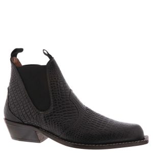 Beau Leder Block Heel Cowboy, Western Stiefel