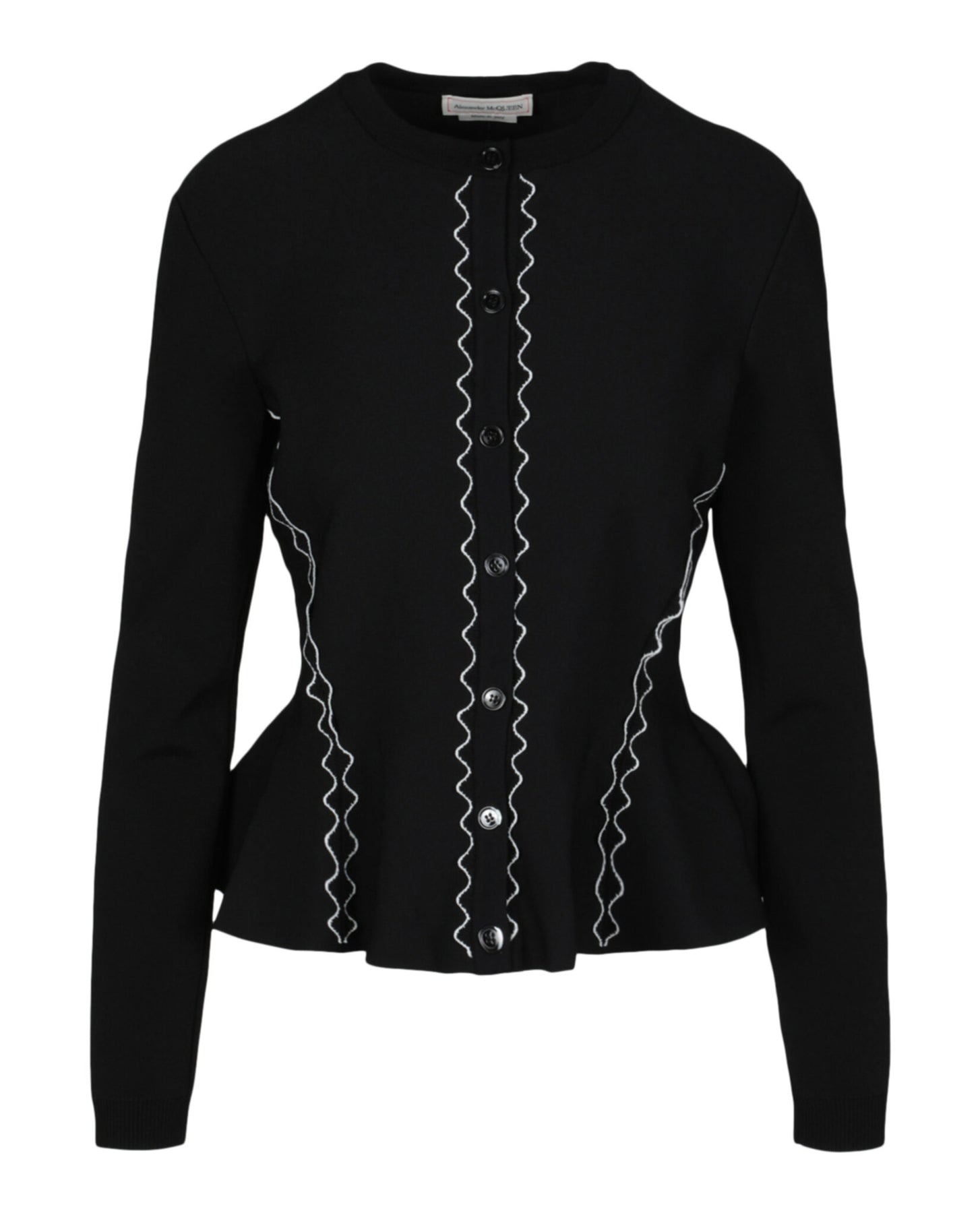 Maßgeschneiderte Peplum Strickjacke