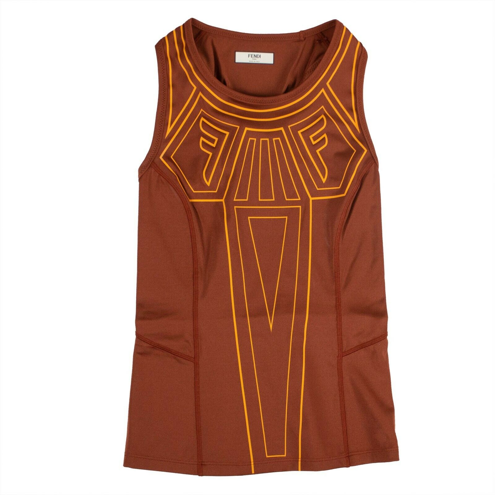 Fendi Top Top mit grafischem Logo – Orange