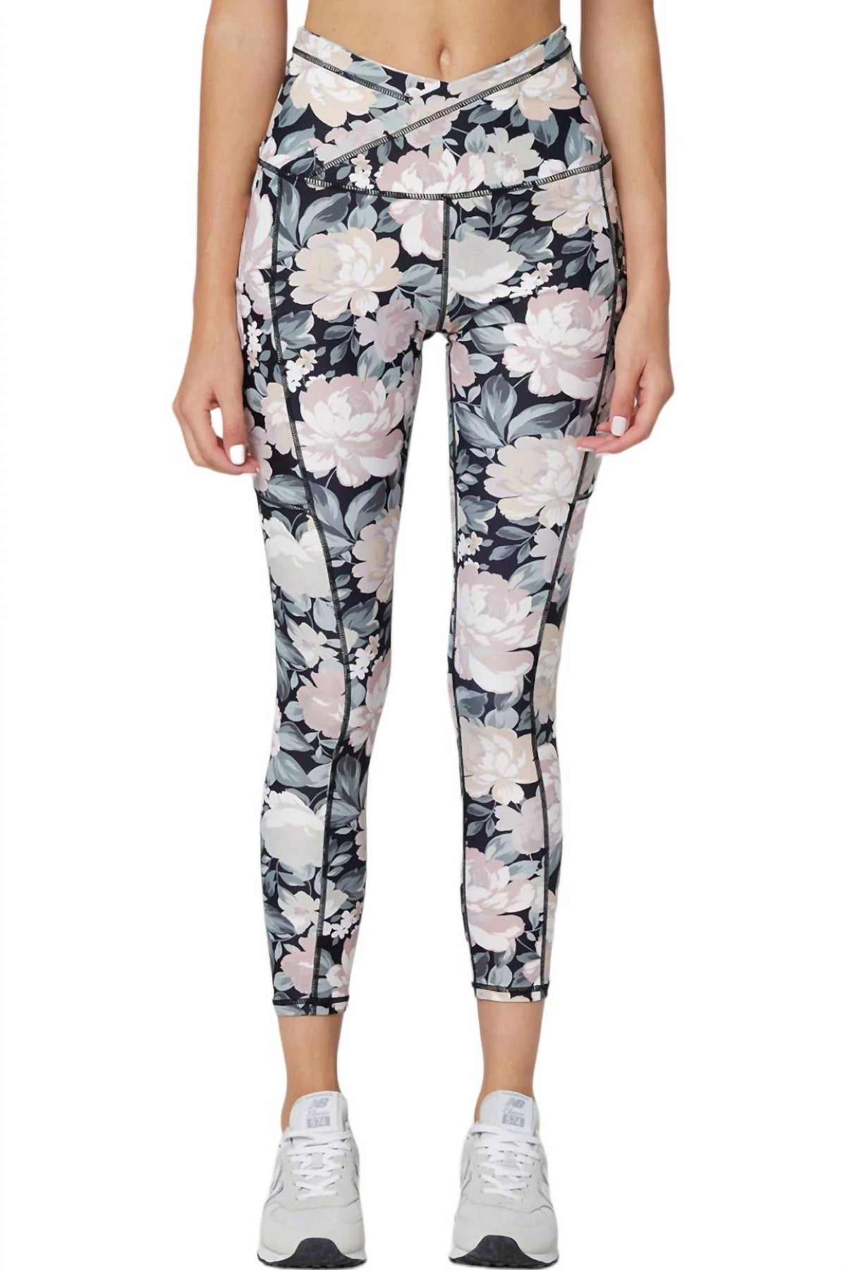 Vintage Petal Legging in schwarz