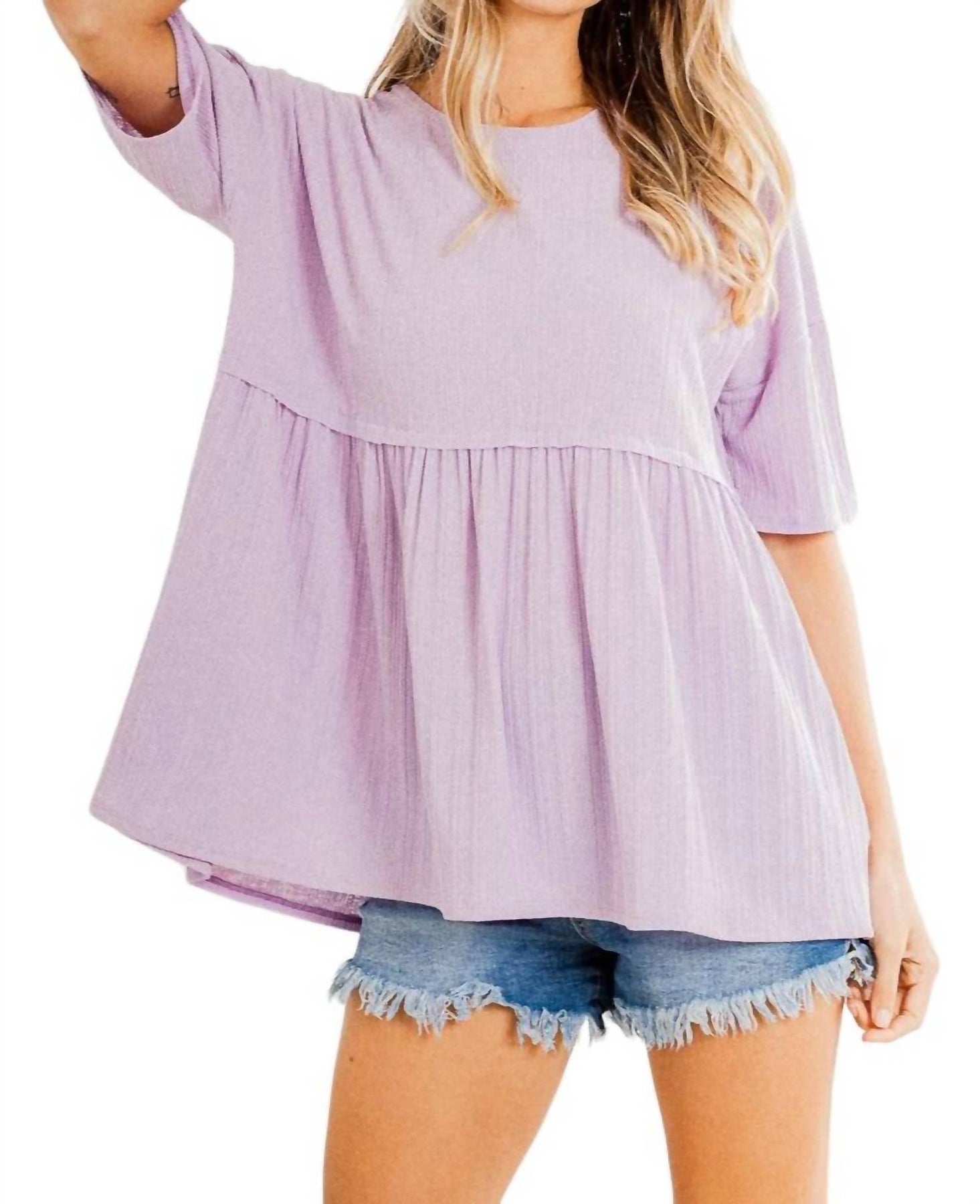 Babydoll Top im Lavendel
