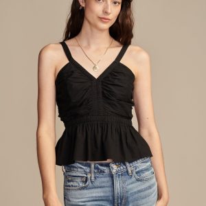 Lucky Brand Damen gerafften Peplum Top 7676632137788