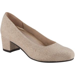 Damen Slip auf Runde Zehe Kitten Absatzschuhe