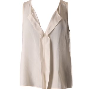 Alice & Olivia Kleid aus ärmelloser Spitze in cremefarbener Seide