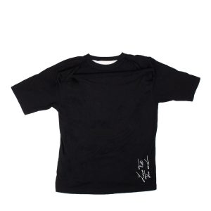Marcelo Burlon Kurzarm-T-Shirt mit zerrissenem Kragen – Schwarz