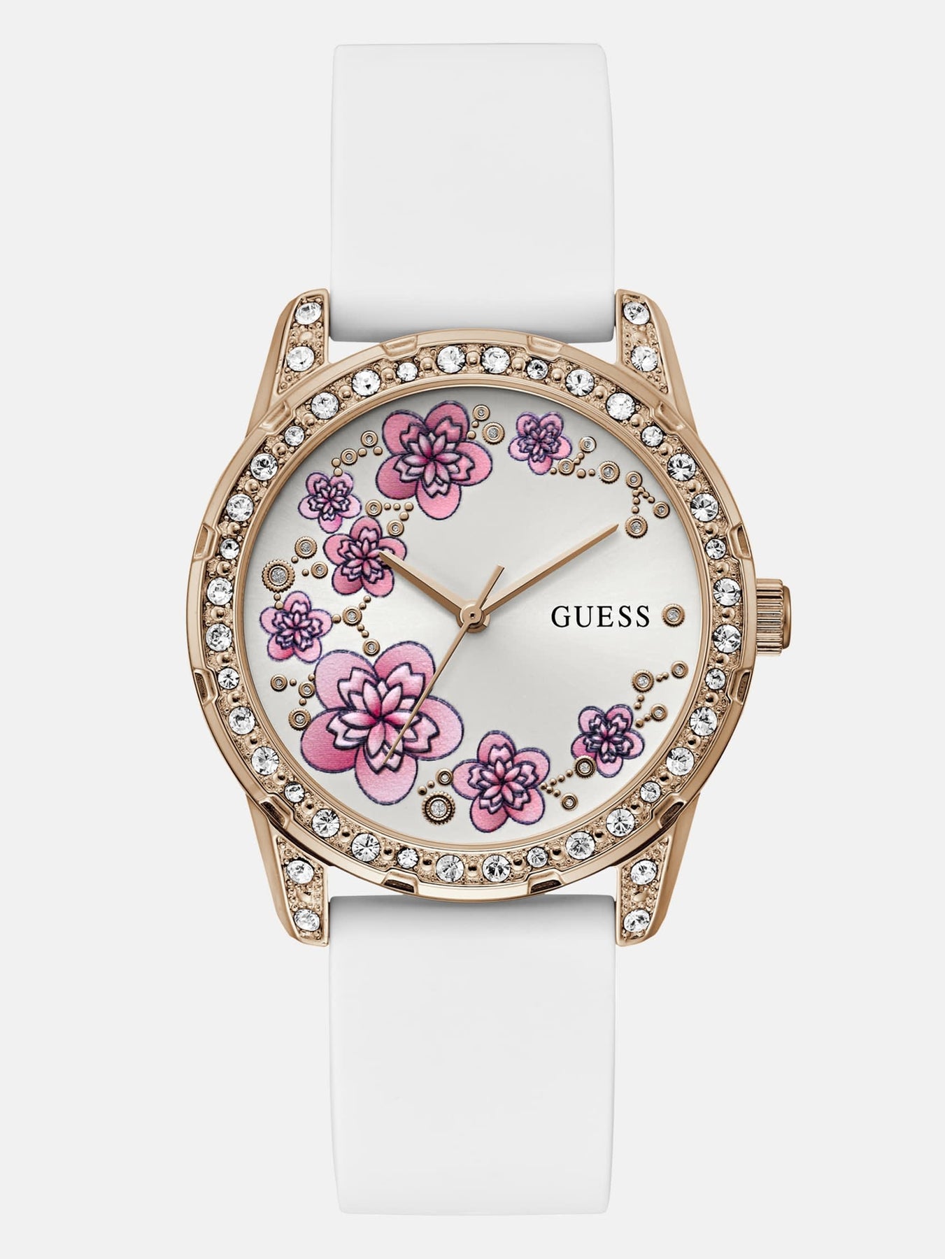 Roségold-Ton analoge Uhr