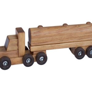 Wooden Tanker Semi Truck Spielzeug, klein, kindersichere Oberfläche