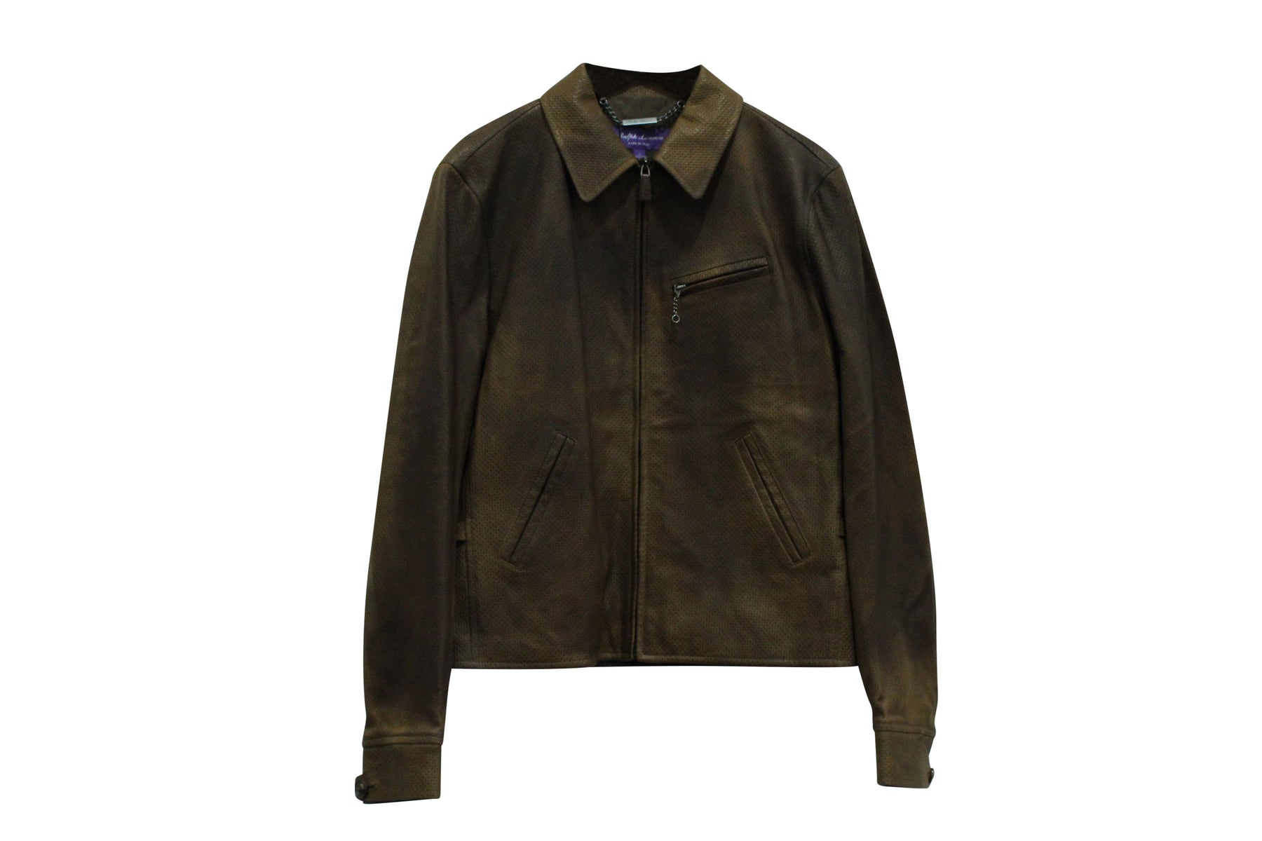 Ralph Lauren Jacke aus Leder in Braun