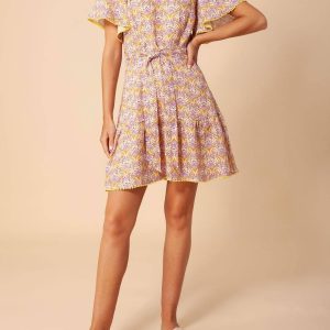 Lulie Leinenkleid in gelb
