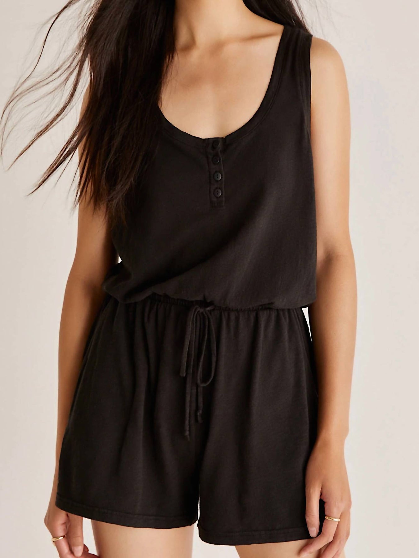 Demi Slub Strampler in Schwarz