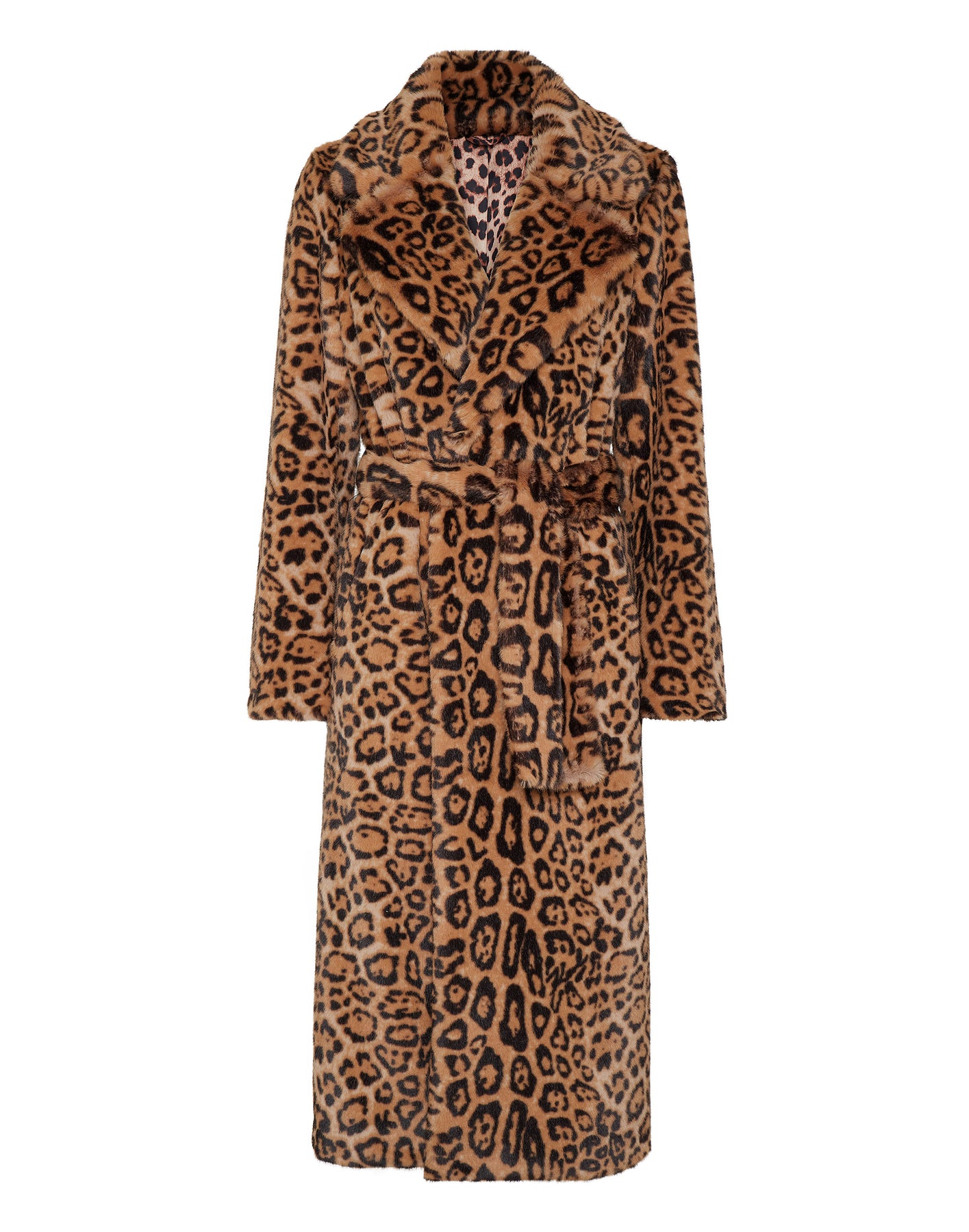 Eco Nerzmantel Langer Leopard