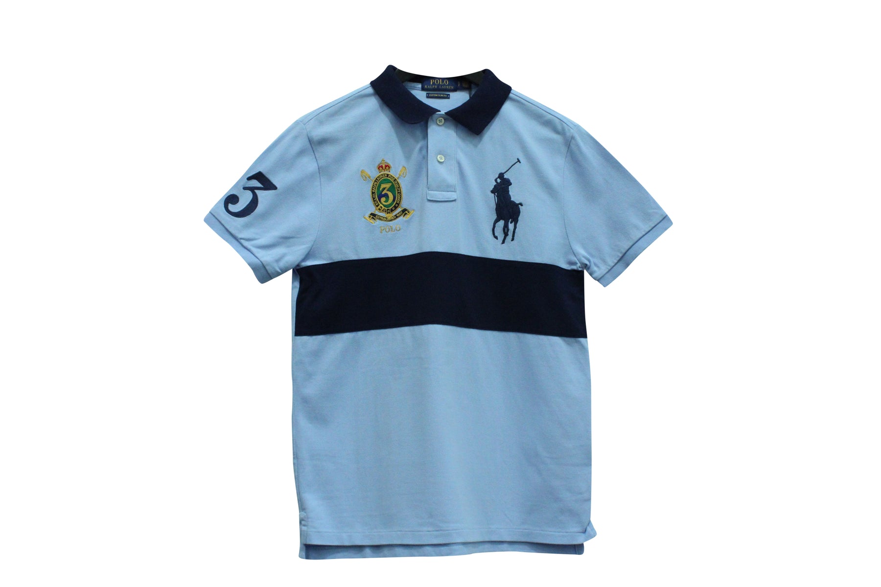 Ralph Lauren Groß Pony Poloshirt aus hellblauer Baumwolle