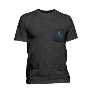 Grafik-T-Shirt mit Rundhalsausschnitt und Totenkopf-Logo