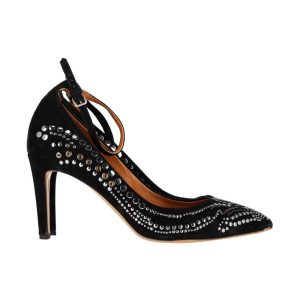 Isabel Marant Studded Ankle Strap Pumps in schwarzem Wildleder