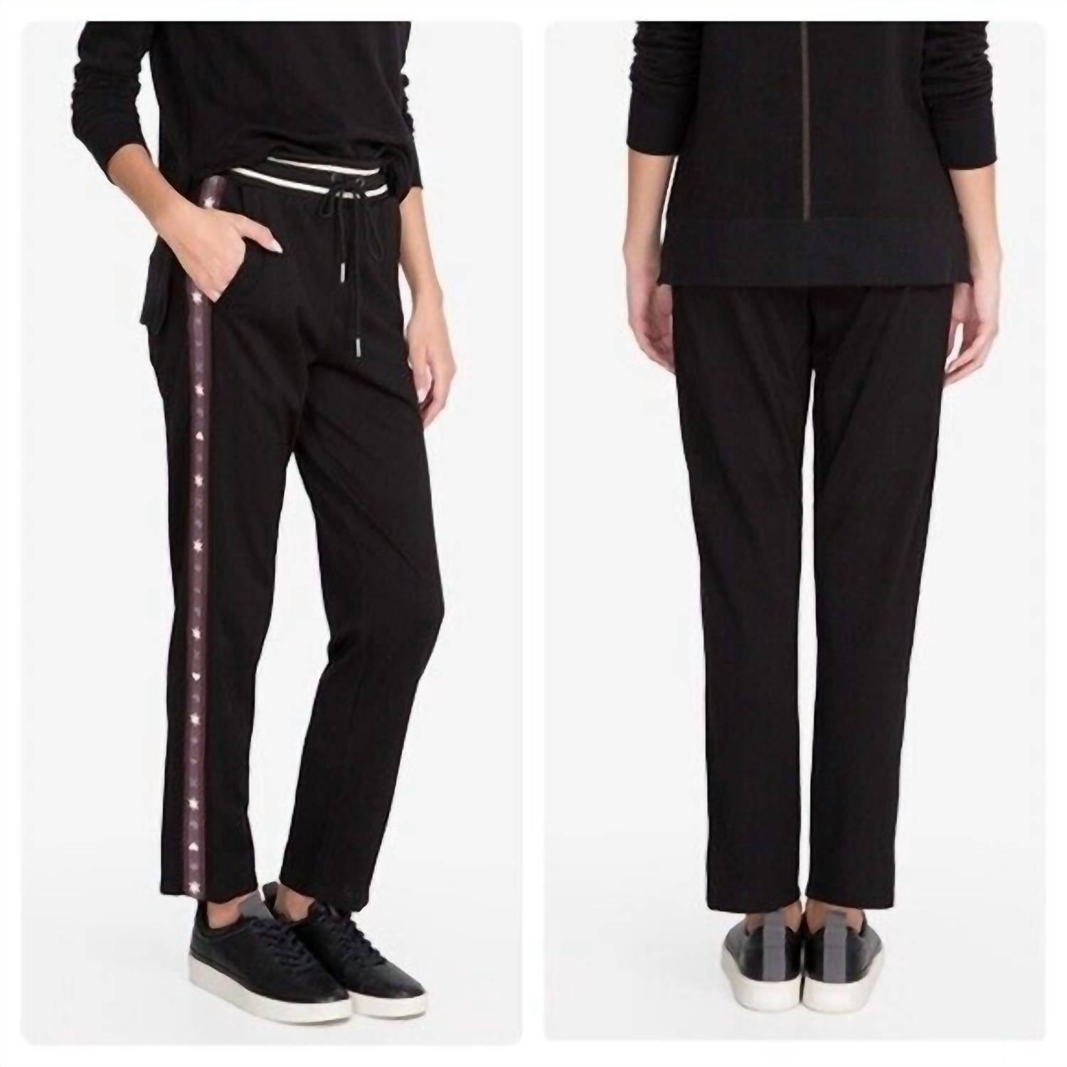 Ascot Hose mit geradem Bein in Schwarz