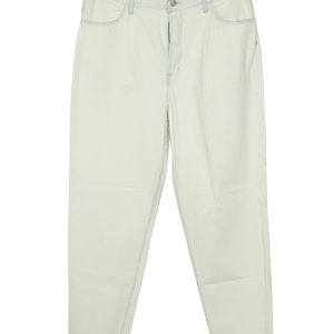 J Brand Pleated Peg Jeans aus weißer Baumwolle 7766543630396
