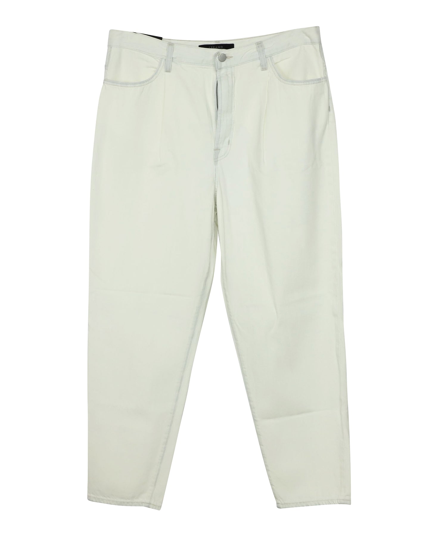 J Brand Plissierte Peg Jeans aus weißer Baumwolle