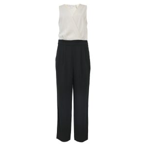 Diane von Furstenberg Arleen ärmelloser Overall aus weißem Triacetat 7766622568508