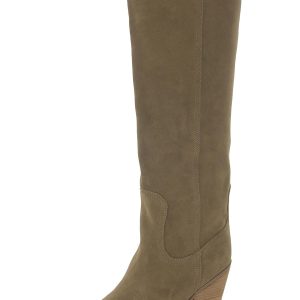 Wrangle Damen Wildleder gestapelt Ferse Kniehohe Stiefel