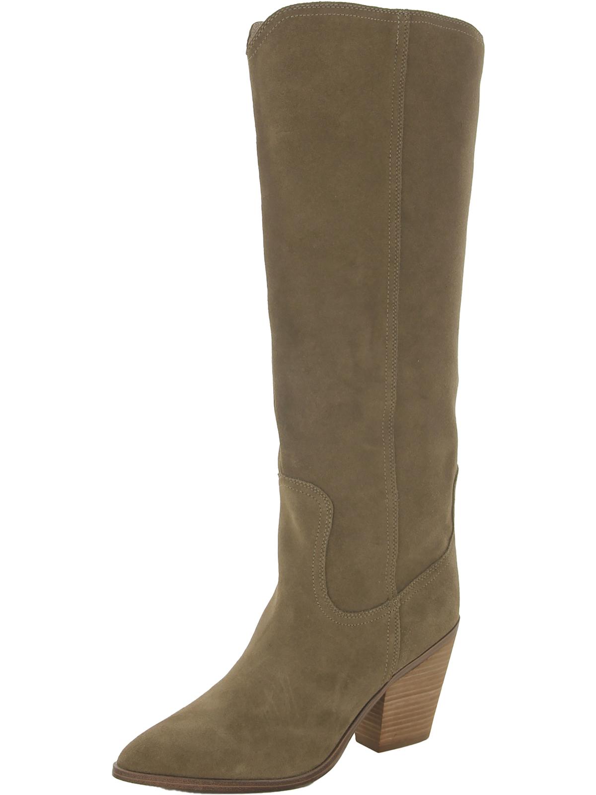 Wrangle Damen Wildleder gestapelt Ferse Kniehohe Stiefel