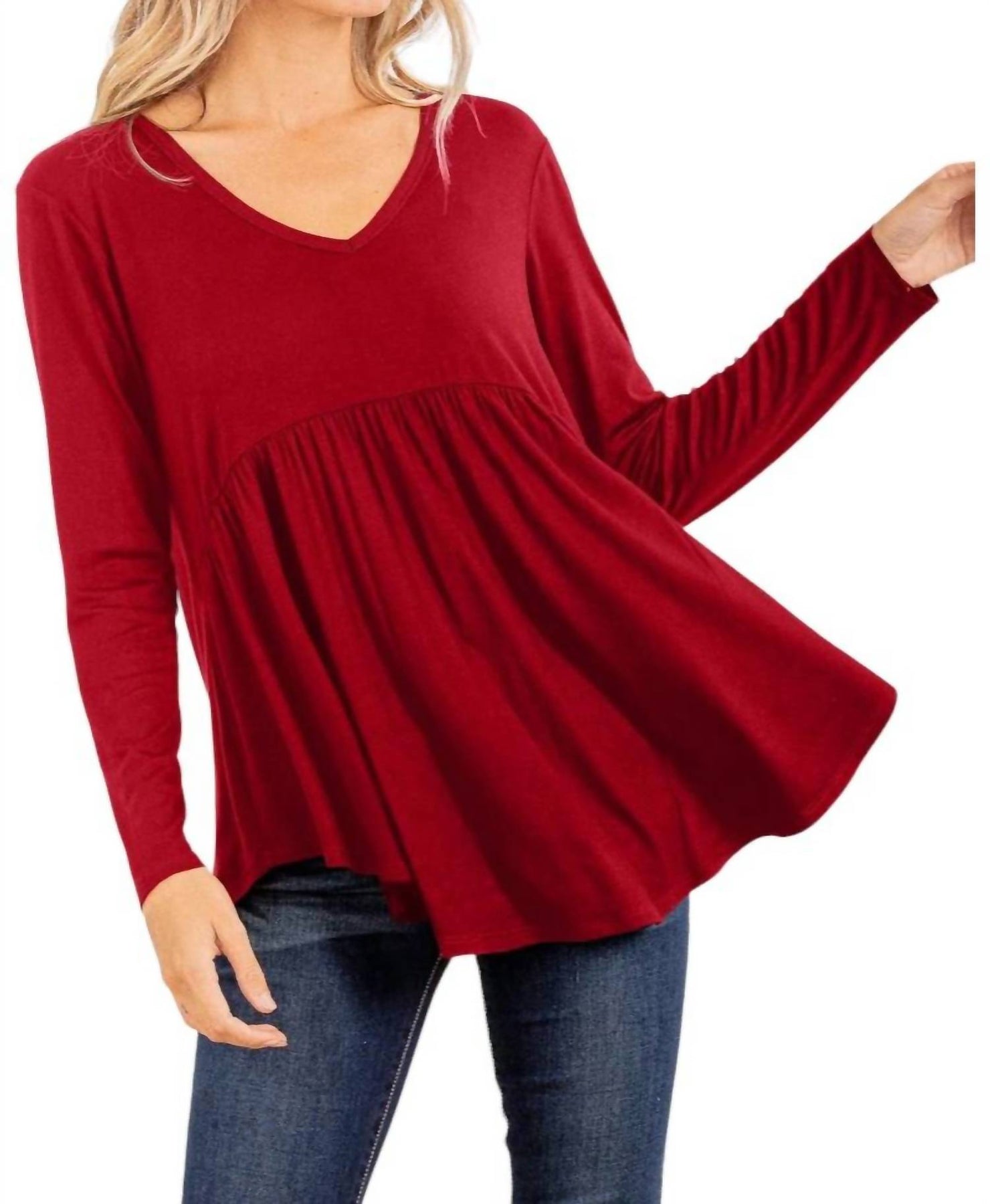 Babydoll Swing Top in Rot